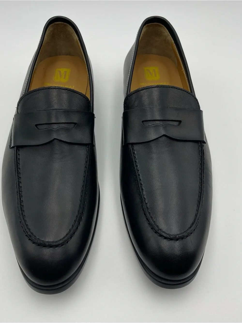 Bruno Magli Men SZ 11 Black Leather Ricci Penny Loafer Shoes -MSRP $395